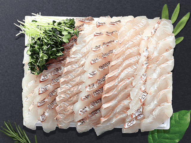 광어 참돔회